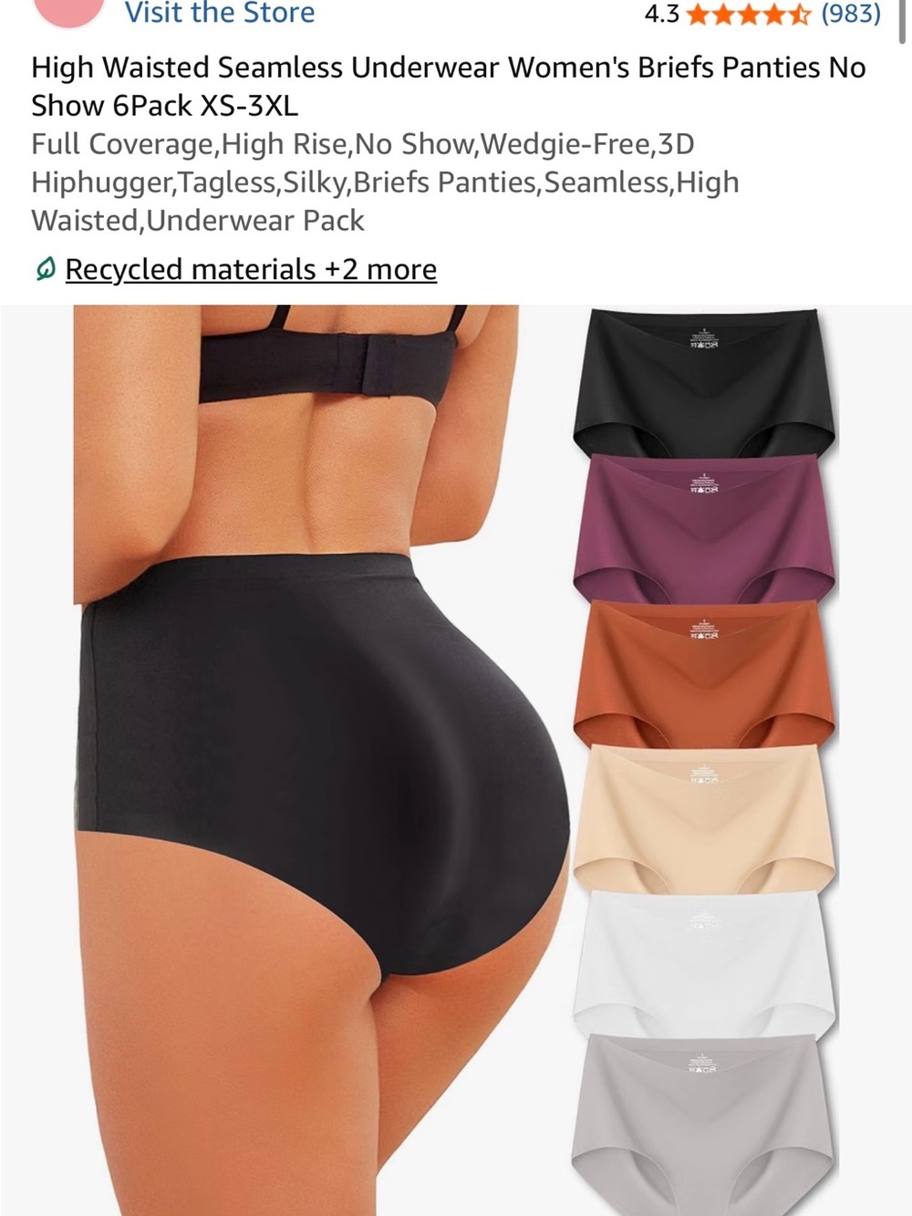 New Seamless High-Waist Briefs Pack of 6 and Boyshorts Pack of 4
